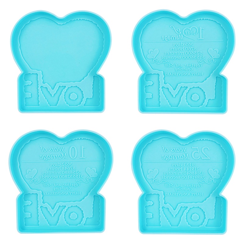 Sa Khuôn Silicone Hình Trái Tim Làm Đồ Trang Trí Thủ Công DIY