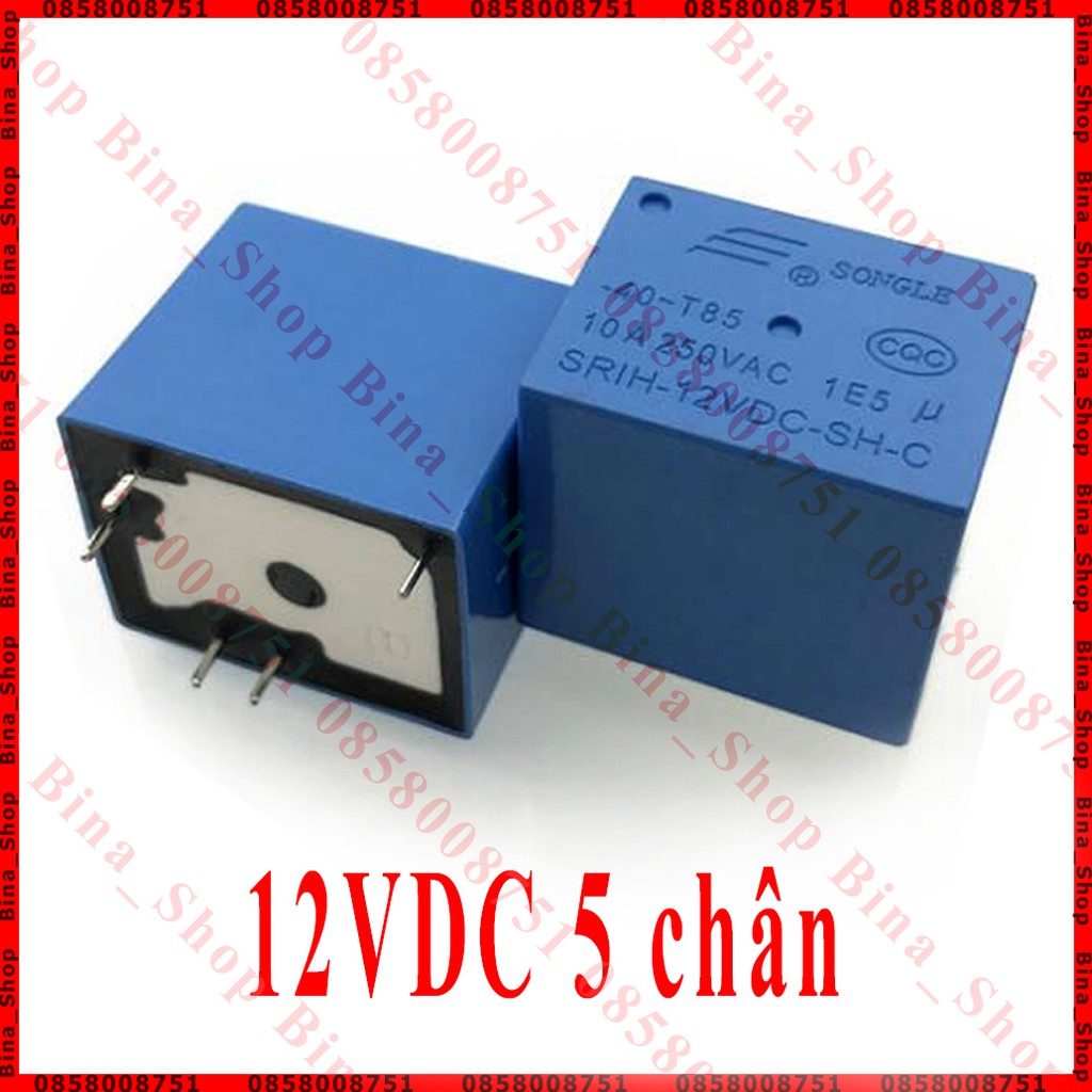 Relay SRIH 12VDC-SH-A Songle 4 chân 5 chân