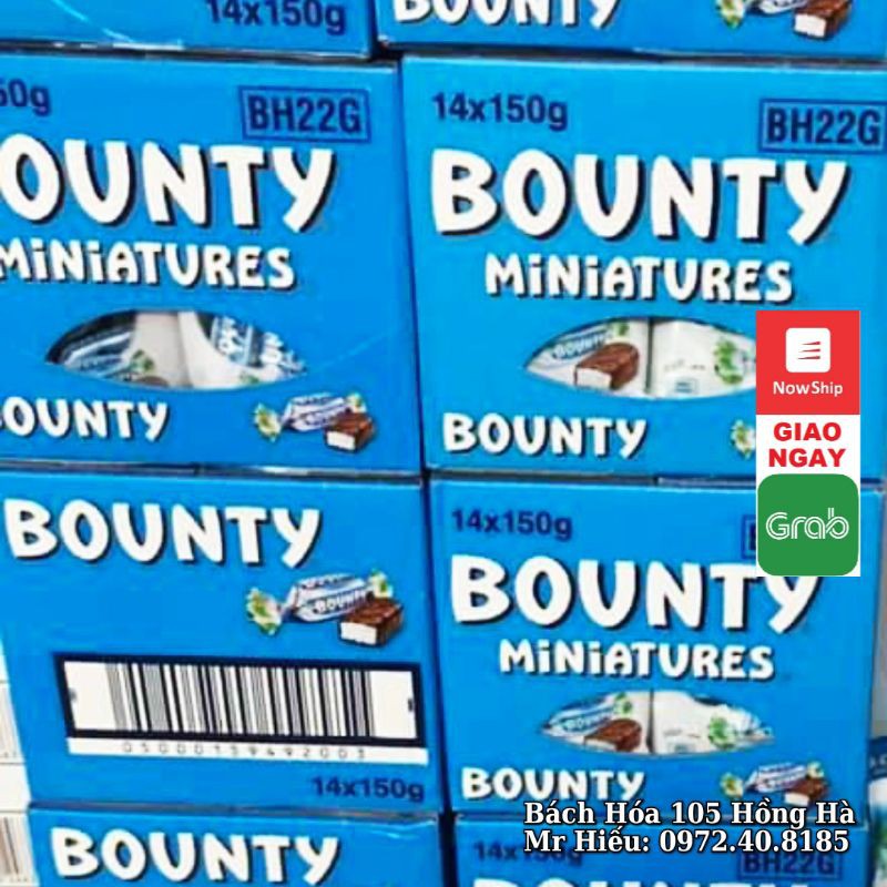 [T10/2022] Thùng kẹo Bounty 150g gồm 14 gói