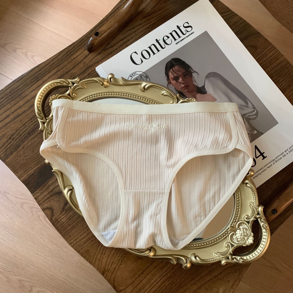 Quần lót lọt khe Leosoxs phối ren và ngọc trai phong cách quyến rũ ngọt ngào cho nữ