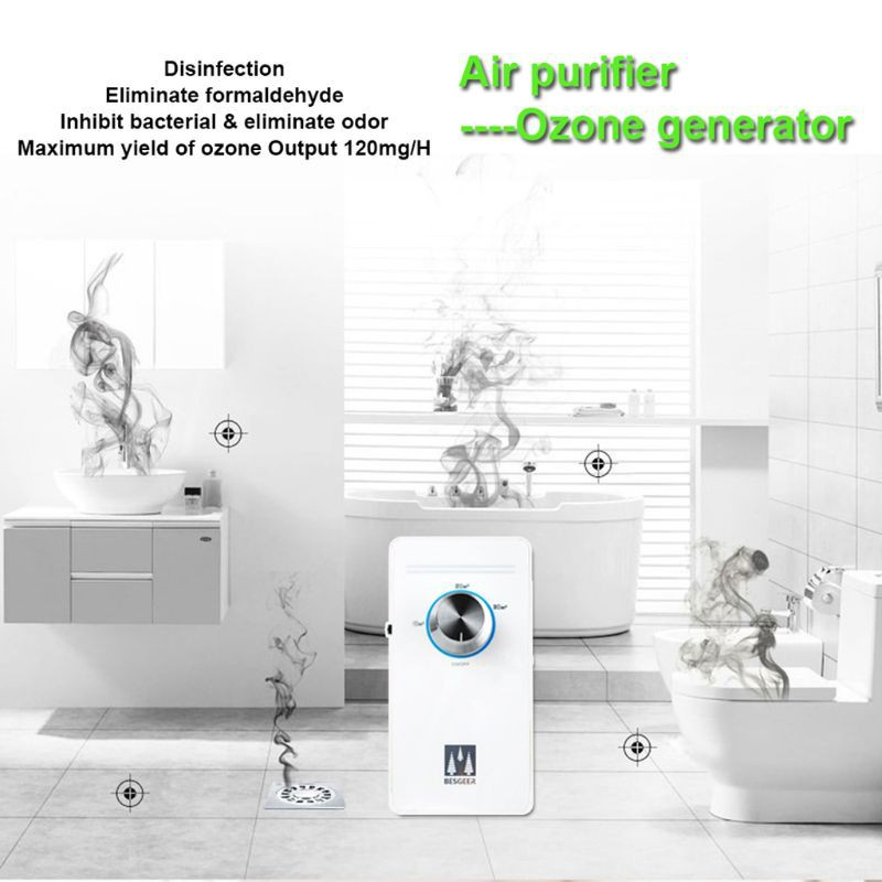 Máy Lọc Không Khí Khử Mùi Ozone O3 Phích Cắm Eu Dành Cho Phòng Ngủ/ Nhà Vệ Sinh/ Đi Du Lịch