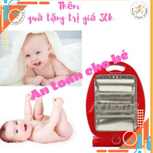 Quạt sưởi đèn sưởi hồng ngoại điện  800w 2 chế độ  có role an toàn bảo hành 1 năm NGOC CHAU STORE