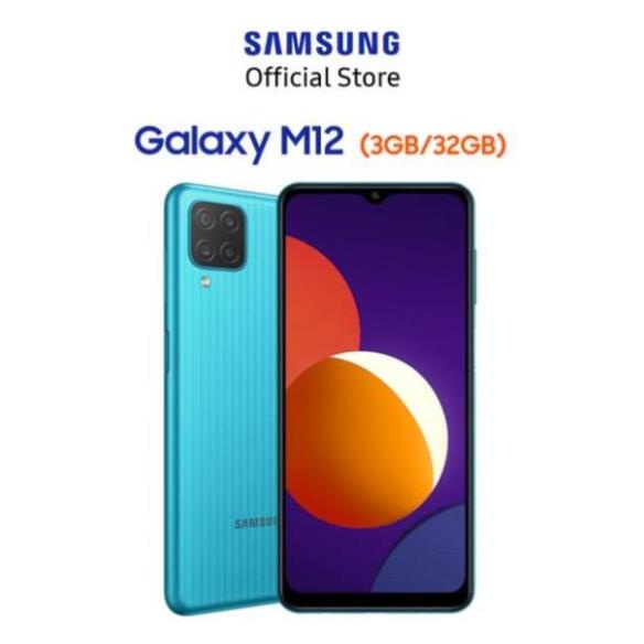 Điện Thoại Samsung Galaxy M12 (3GB/32GB) Đập Hộp nguyên zin 100% FULLBOX Bảo Hành 12 Tháng I Xiaophone.Store
