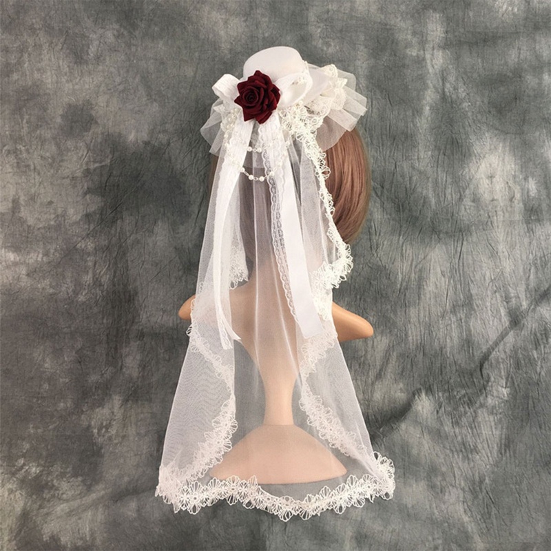 Mạng Che Mặt Màu Đen Phong Cách Gothic Cho Cô Dâu
