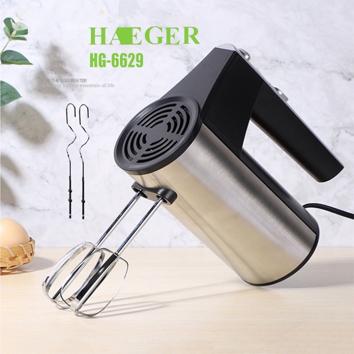 Máy đánh trứng, trộn bột cầm tay HAEGER 450W [ BH - 12 Tháng]