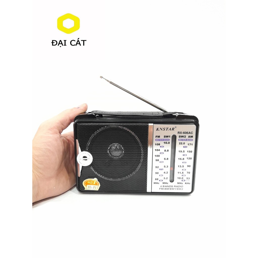 Đài radio KNSTAR 606AC TẶNG DÂY CẮM ĐIỆN Hàng nội địa Trung Quốc - Đài radio nghe FM Am bắt sóng cực tốt