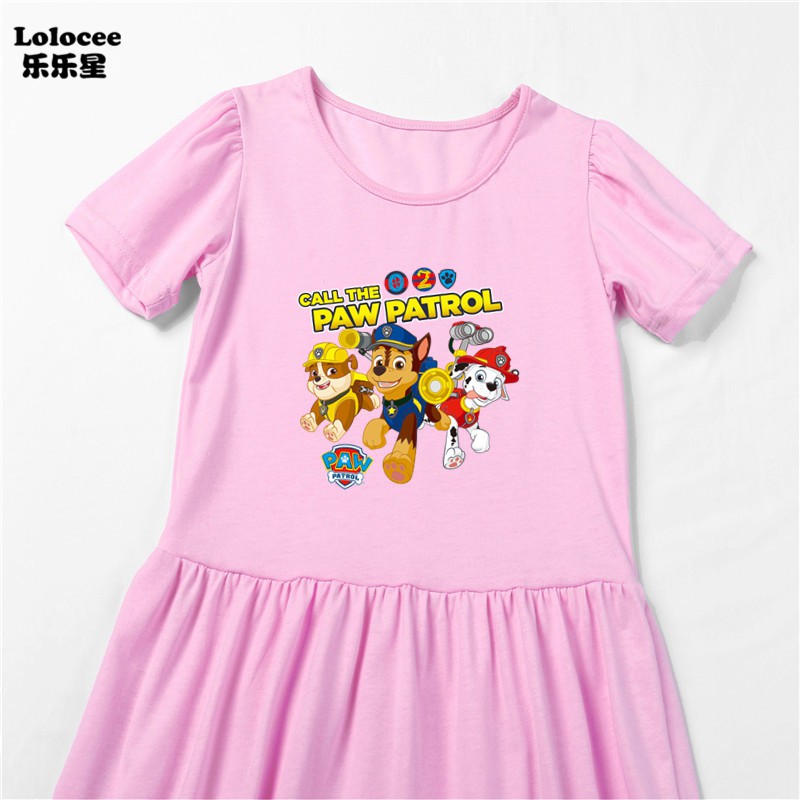 Cô gái Paw Patrol Dress Trẻ em Phim hoạt hình Con chó dễ thương Váy công chúa