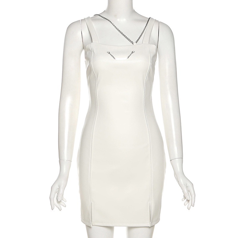 DUNEA Đầm hai dây dáng ngắn thời trang đơn giản quyến rũ dành cho nữ