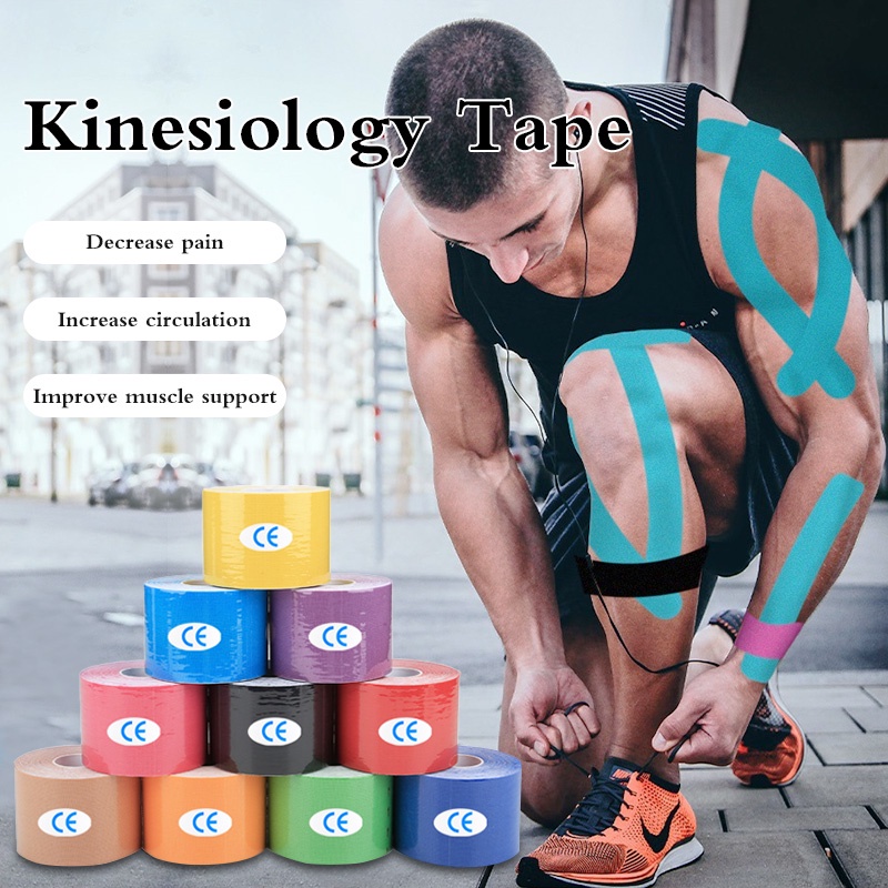 Băng Dán Cơ Thể Thao Cao Cấp Kinesiology Tape Băng Dán Thể Thao Bóng đá Hỗ Trợ Chống Chấn Thương