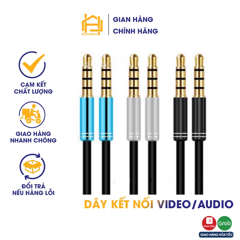 Dây kết nối, chuyển đổi 2 đầu thiết bị VIDEO/AUDIO,  dây dài1,5M  nhiều màu sắc