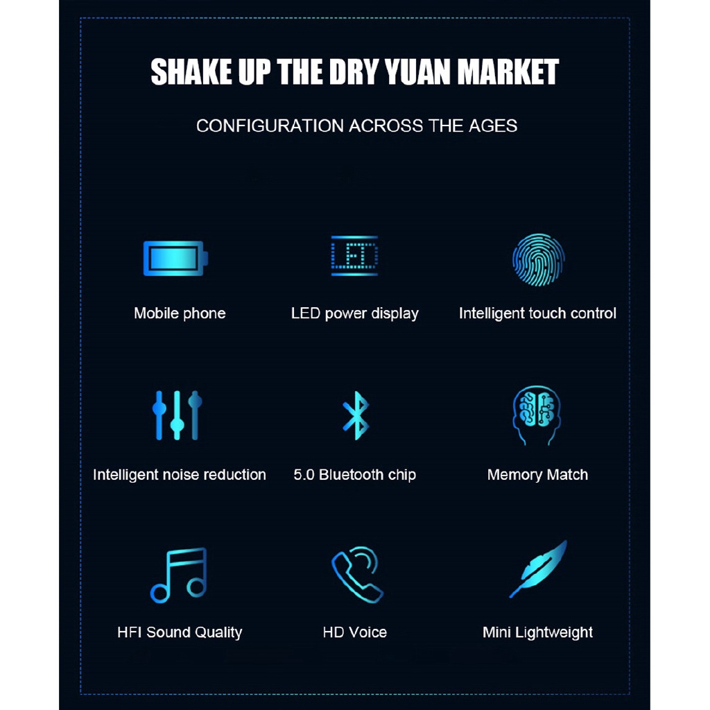 Tai nghe không dây F9 TWS Có Màn Hình LED Hiển Thị LED