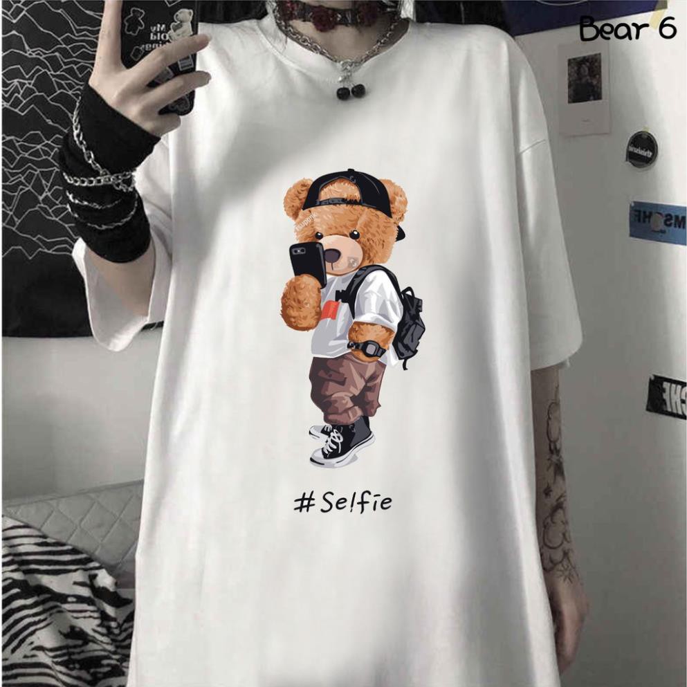 Áo thun GẤU BEAR6 Tay lỡ OVERSIZE UNISEX