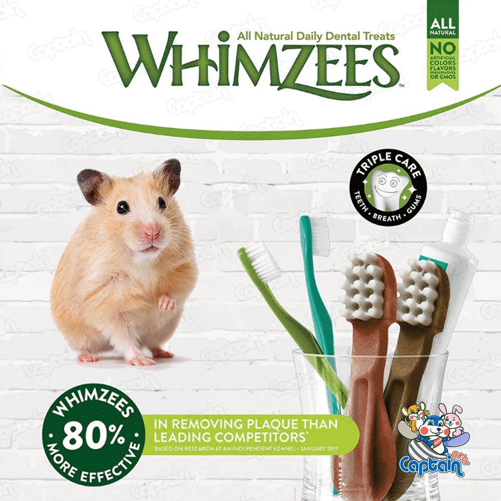 &lt;HÀ LAN&gt; Mài răng Whimzees Green, làm sạch răng cho thú cưng