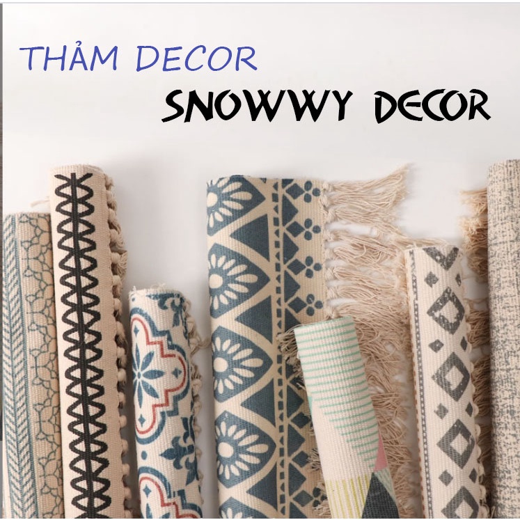 THẢM CHỮ NHẬT, họa tiết vintage, phụ kiện decor phòng khách, trang trí phòng ngủ siêu đẹp