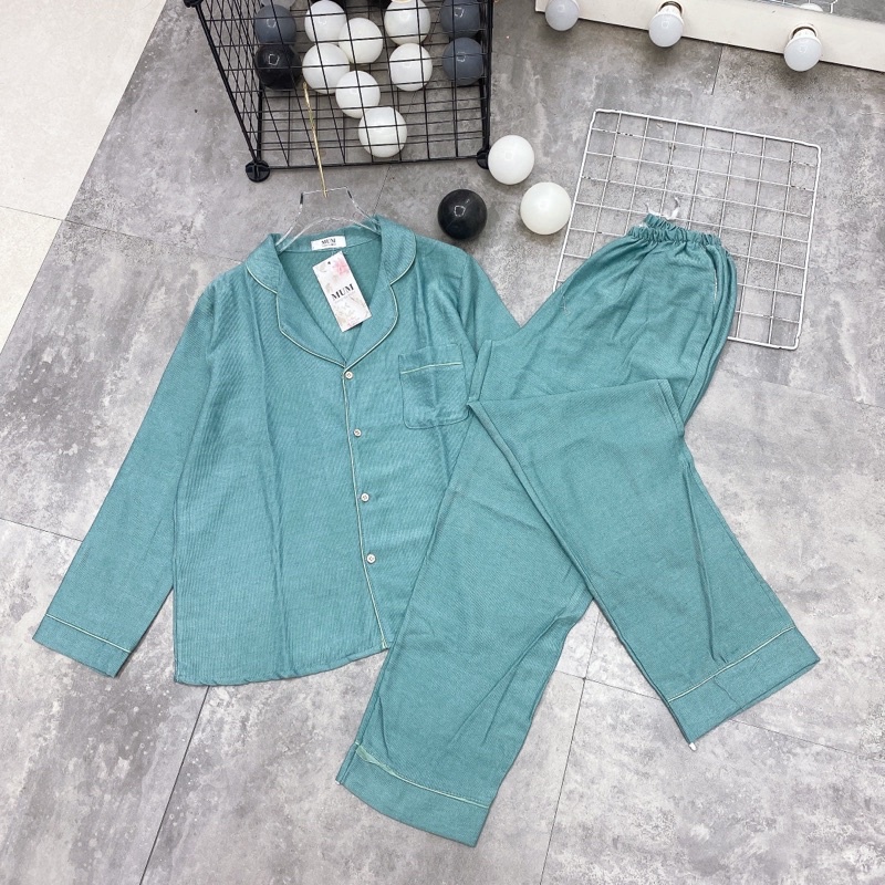 BỘ PIJAMA CHẤT NHUNG TĂM MẪU TRƠN MỚI NHẤT NĂM 2022, ĐỒ NGỦ XINH MẶC NHÀ
