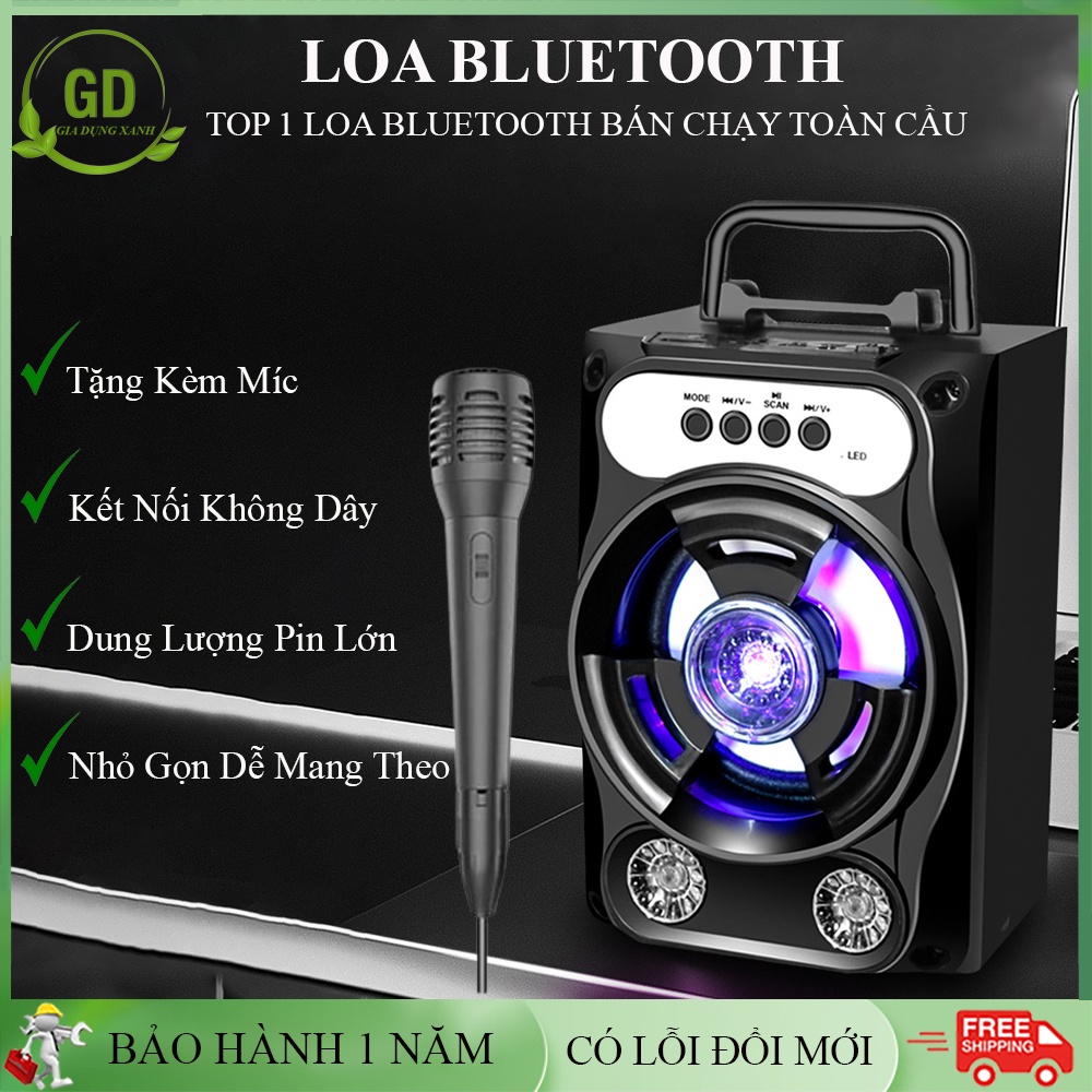 Loa bluetooth hát karaoke kèm tặng mic, loa bluetooth mini, loa kẹo kéo giá rẻ. Bảo hành 1 năm, đổi mới 7 ngày nếu lỗi