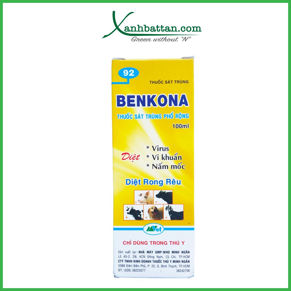 Chế phẩm trừ nấm bệnh và nấm mốc cho lan BENKONA 100 ml