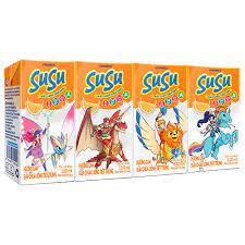 Sữa Chua Uống Susu Hương Cam - Lốc 4 Hộp x 110ml