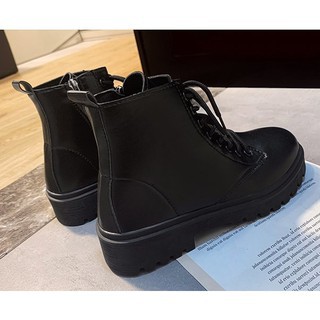 [HÀNG CÓ SẴN] Giày bốt nữ khoá kéo cá tính, đế cao 4cm chất da mềm G27 Martin | BigBuy360 - bigbuy360.vn