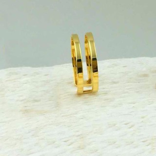 Nhẫn Nữ 2 Vòng Cá Tính Titan Không Đen TT 1143