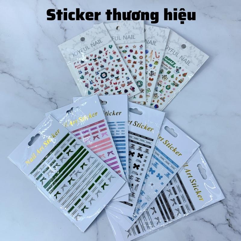 Sticker Dán Móng Thương Hiệu Hoa Giáng Sinh Sticker Tết Trang Trí Móng Tay