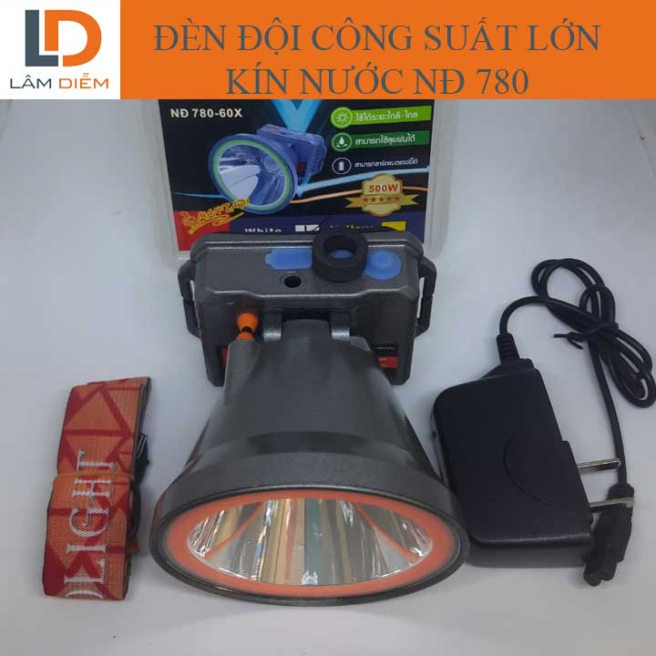 Đèn pin đèn đội pin sạc kín nước 3 chế độ sáng h5-x5 công suất 500w