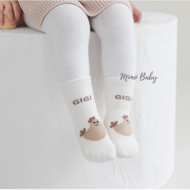 Tất vớ cao cổ chống trơn trượt in hình gấu Nemo baby dễ thương cho bé T35 Mimo Baby