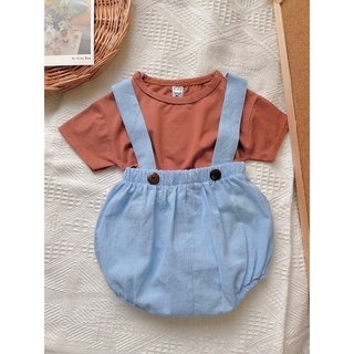 Set yếm xanh bé trai bé gái
