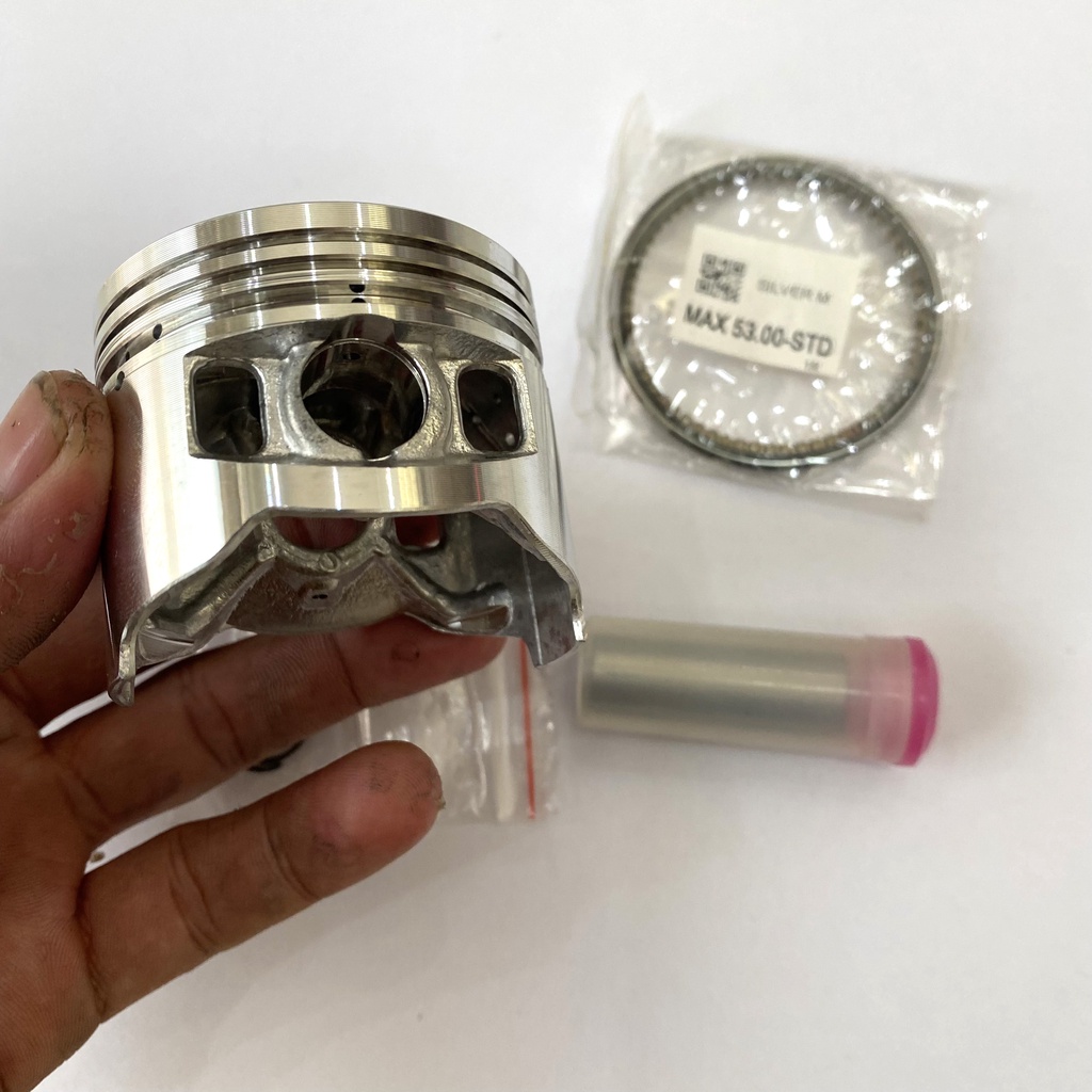 Piston trái 50 51 52 53 54 55 56 57 58 62 mm + bạc ắc 13 cho Wave Dream Sonic