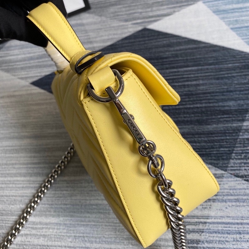 Túi xách Gucci Marmont cao cấp màu vàng size 21cm