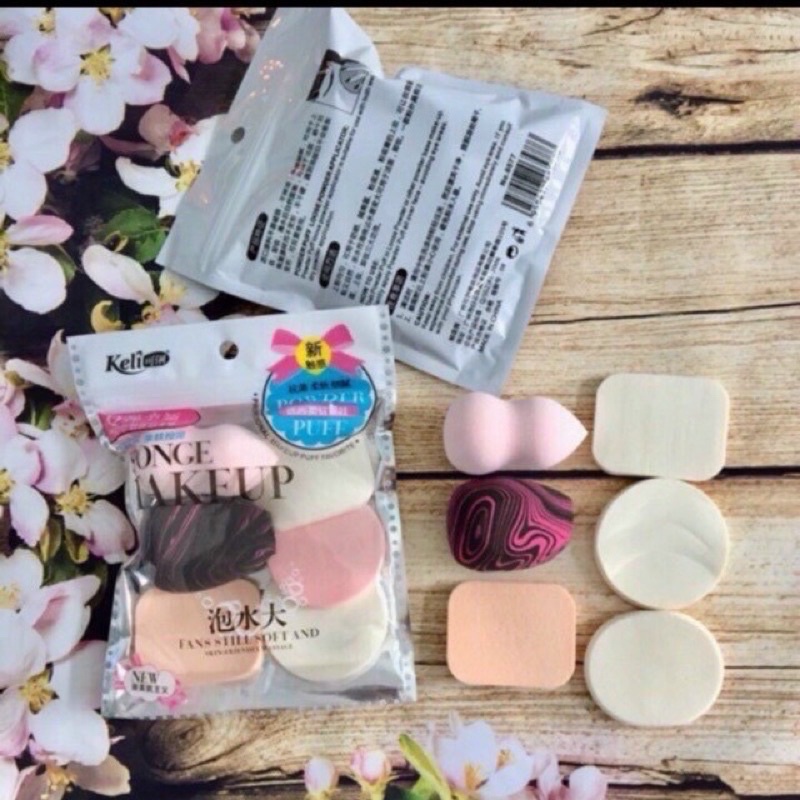 SET 6 BÔNG PHẤN TRANG ĐIỂM