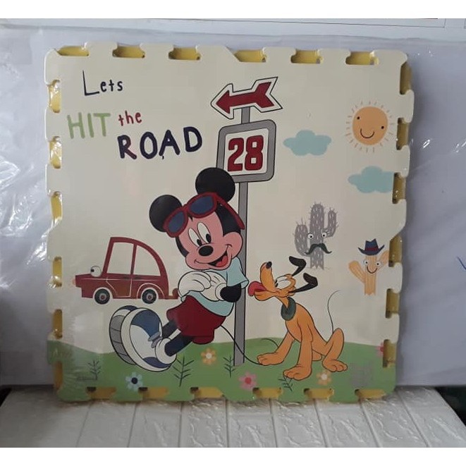 Thảm xốp ghép hoạt hình Mickey (bộ 4 miếng 60x60cm)