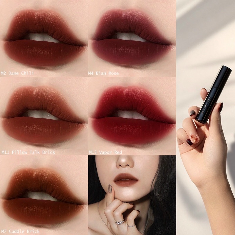 [NEW] Son kem lì siêu mịn môi Merzy Noir In The Mellow Tint (Có Sẵn)