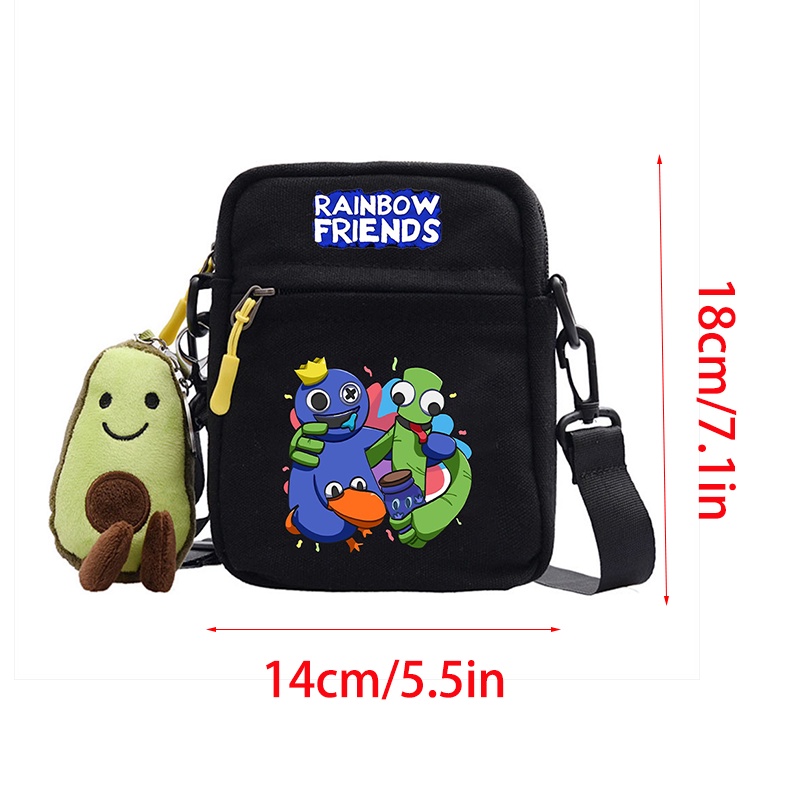 Roblox Rainbow Friends Kids Shoulder Bag Cartoon Cute Messenger Canvas Bag Student Small Square Bag Boys Girls Phone Bag