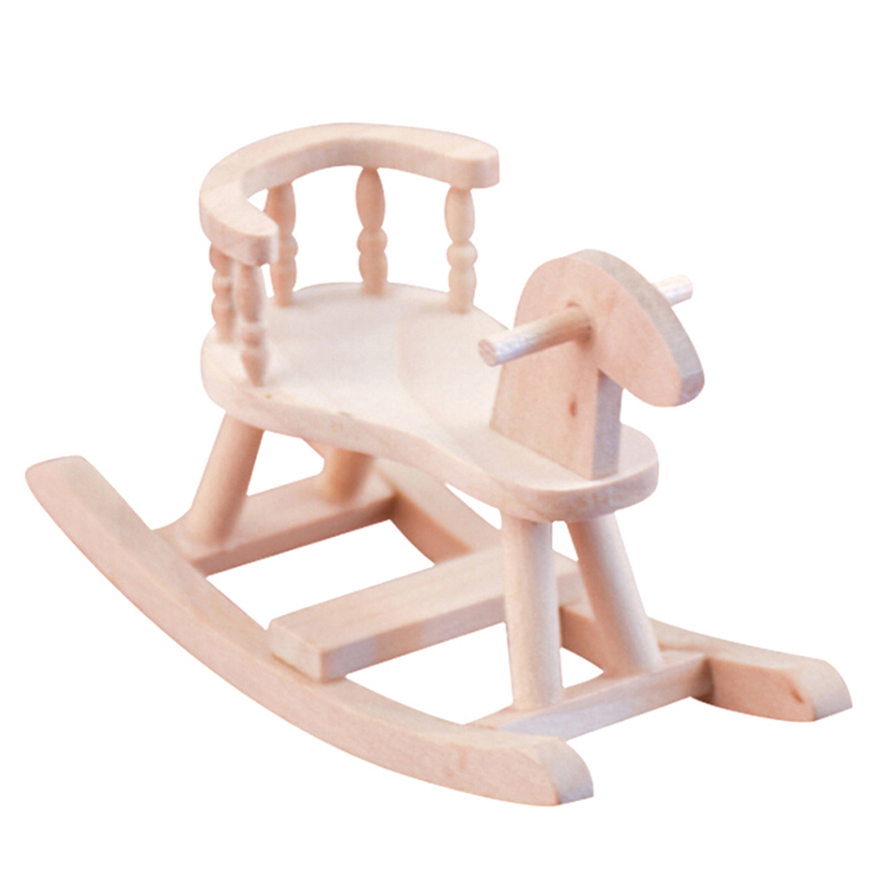 Ghế Gỗ Tỉ Lệ 1 / 12 Trang Trí Nhà Búp Bê Xinh Xắn