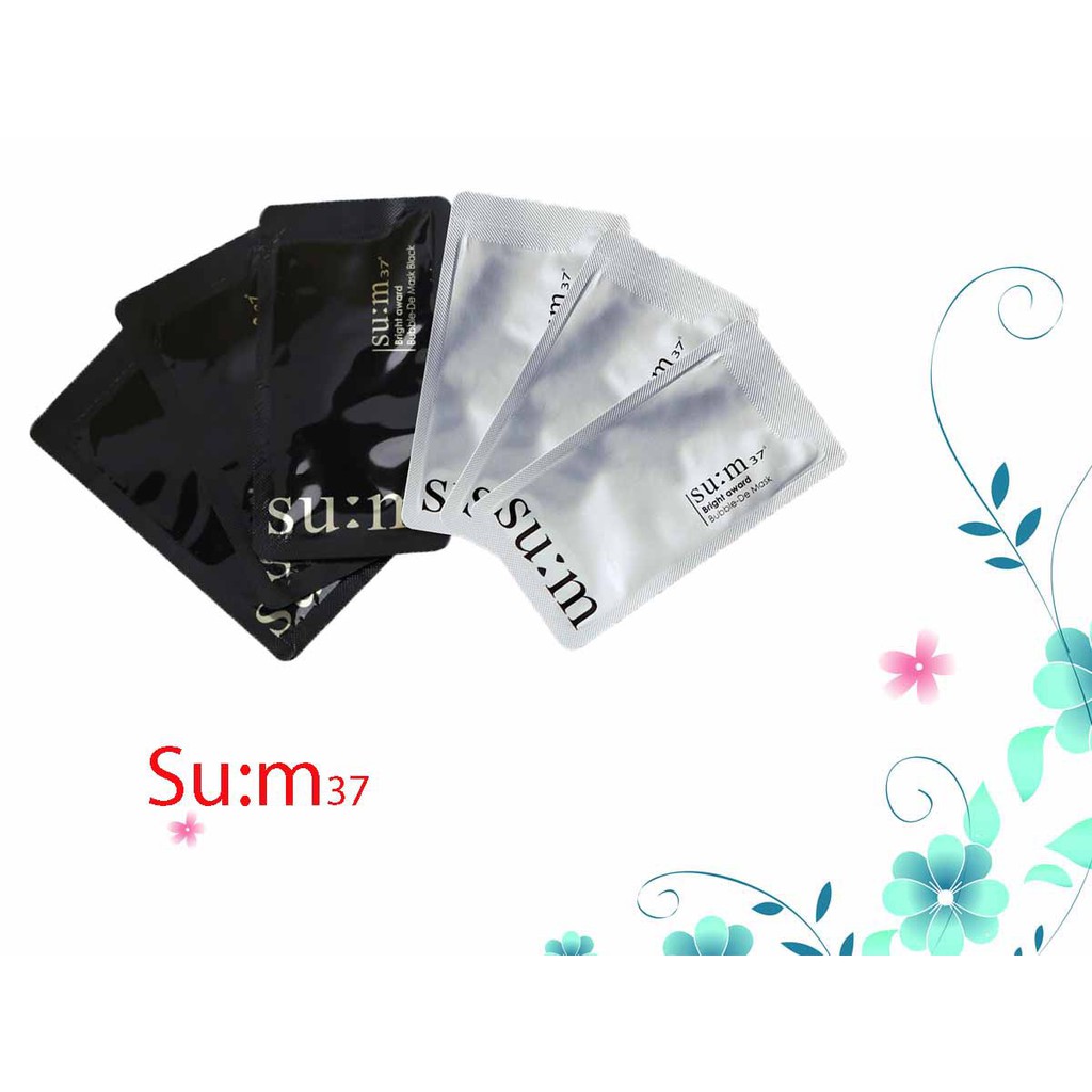 Mặt Nạ Sủi Bọt Thải Độc Sum 37 Đen + Trắng 3m ( combo 5 cái )