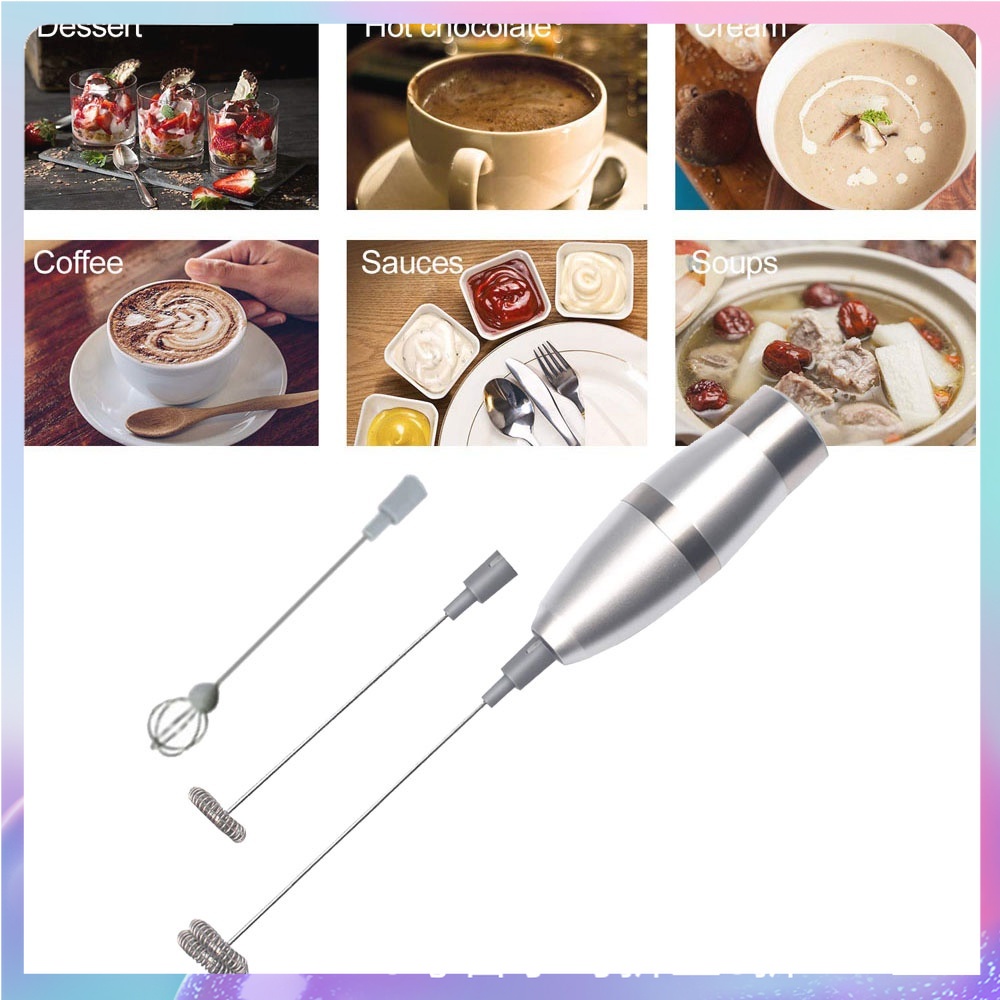 4 Cái/bộ Máy Tạo Bọt Sữa Chạy Điện / Máy Đánh Trứng / Tạo Bọt Sữa Cầm Tay Bằng Thép Không Gỉ Tiện Dụng Cho Cà Phê