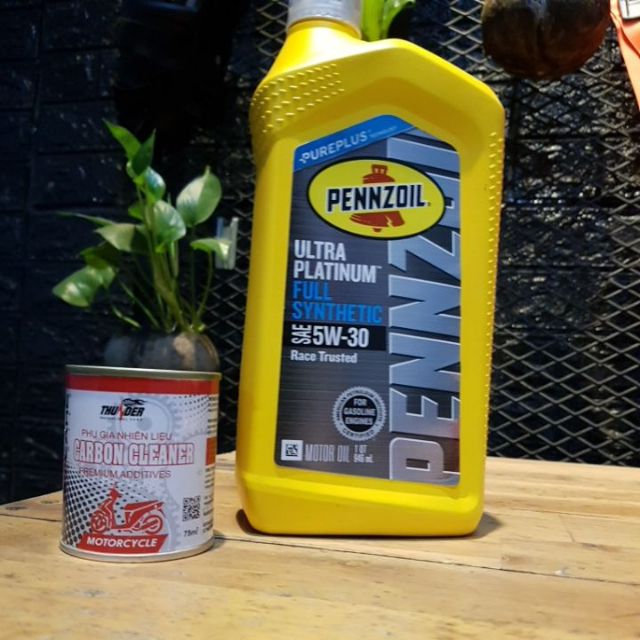 [SẠCH LUÔN KIM PHUN] Nhớt Pennzoil Ultra Platinum 4T 5w30, vệ sinh buồng đốt Thunder