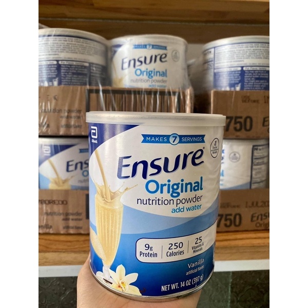 Sữa Ensure Mỹ Original Nutrition Powder 397g mẫu mới Vanilla Date 2023