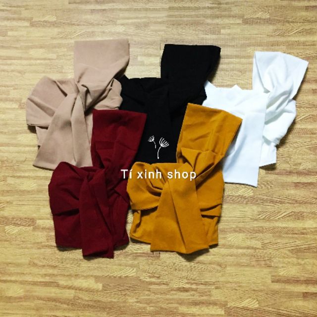 [Có đỏ] Áo crop lệch vai (có 6 màu)