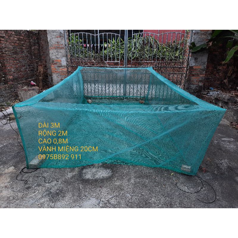 bể lưới ươm cá cảnh - loại lưới cước thái