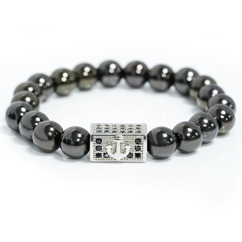 Trụ Tứ Giác Hình Mỏ Neo Cảng Biển - Charm Phụ Kiện Vòng Tay Phong Thuỷ Trang Sức Nam, Nữ Kim Loại Đồng Zircon