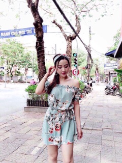 Set bộ voan trễ vai nữ