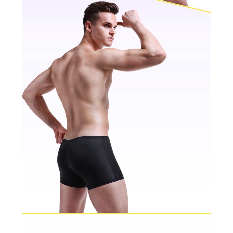 Quần lót boxer 3D bằng thun lạnh siêu mỏng thoáng khí thoải mái co giãn thời trang hè cho nam 138