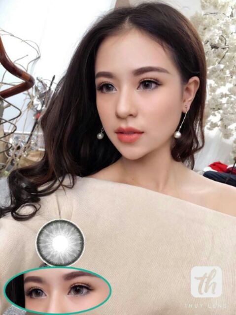 Lens mắt Tone xám  mẫu Gray