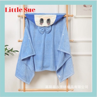 Áo choàng tắm có mũ cho bé, khăn tắm có mũ dùng làm khăn choàng cho bé khi ra ngoài, cotton mềm, mịn, thấm hút nước