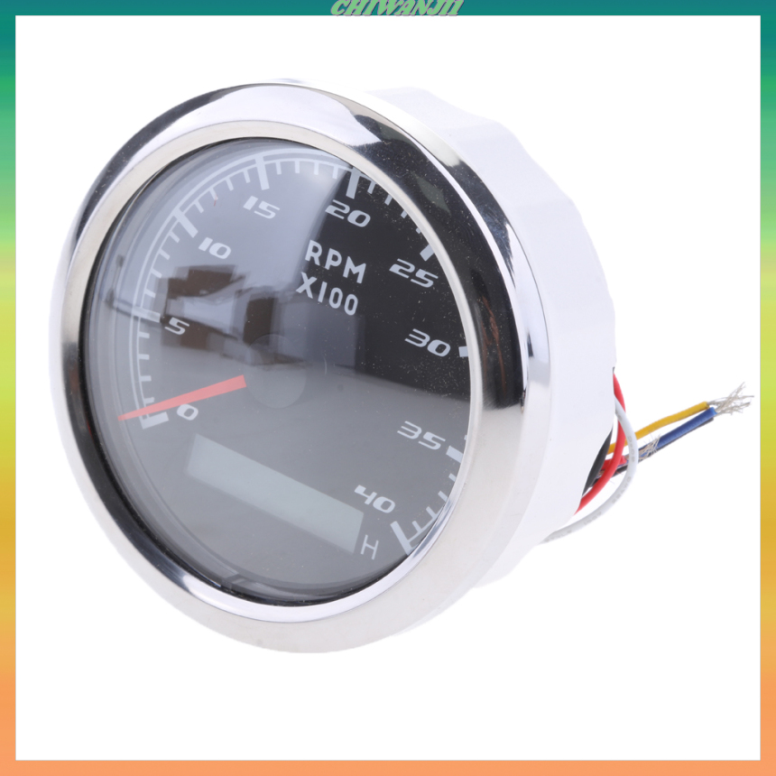 Đồng Hồ Đo Tốc Độ Vòng Tua 9-32v 0-4000rpm 85mm Chống Nước