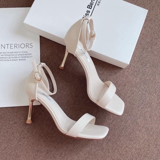 Giày gót đũa 7p da mềm bít gót-Bunny Shoes(K173)