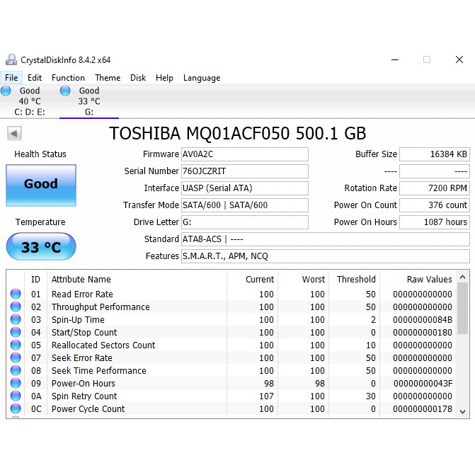 Ổ cứng HDD 500GB 7200rpm 2.5" 3.5” [BH 1 đổi 1 trong 1 tháng] | BigBuy360 - bigbuy360.vn