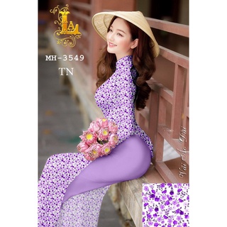 Vải áo dài hoa nhí